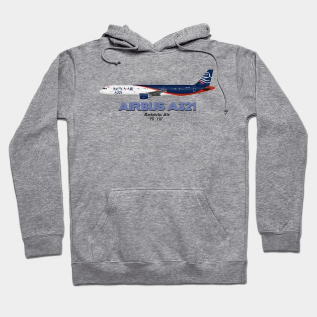 Airbus A321 - Batavia Air Hoodie by TheArtofFlying